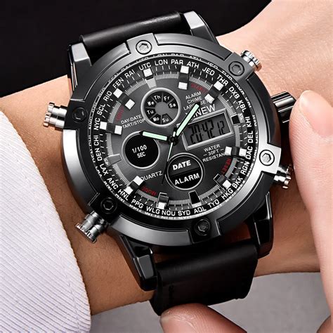 digital and analog wrist watches